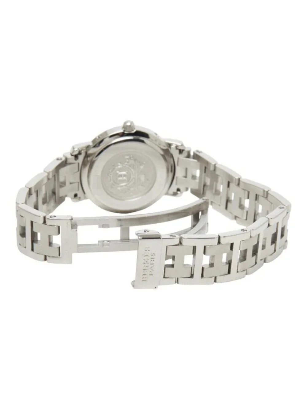 Hermes Clipper Watch Navy Silver Stainless Steel